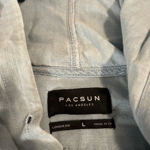 PACSUN Men’s Lightweight denim color flannel